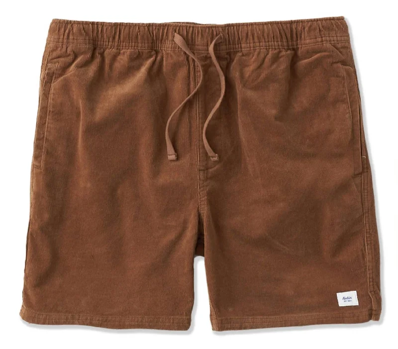 Casual and Comfortable Men's Drawstring Loungewear ShortsMen's Cord Local Short In Umber Casual and Comfortable Men's Drawstring Loungewear ShortsMen's Cord Local Short In Umber