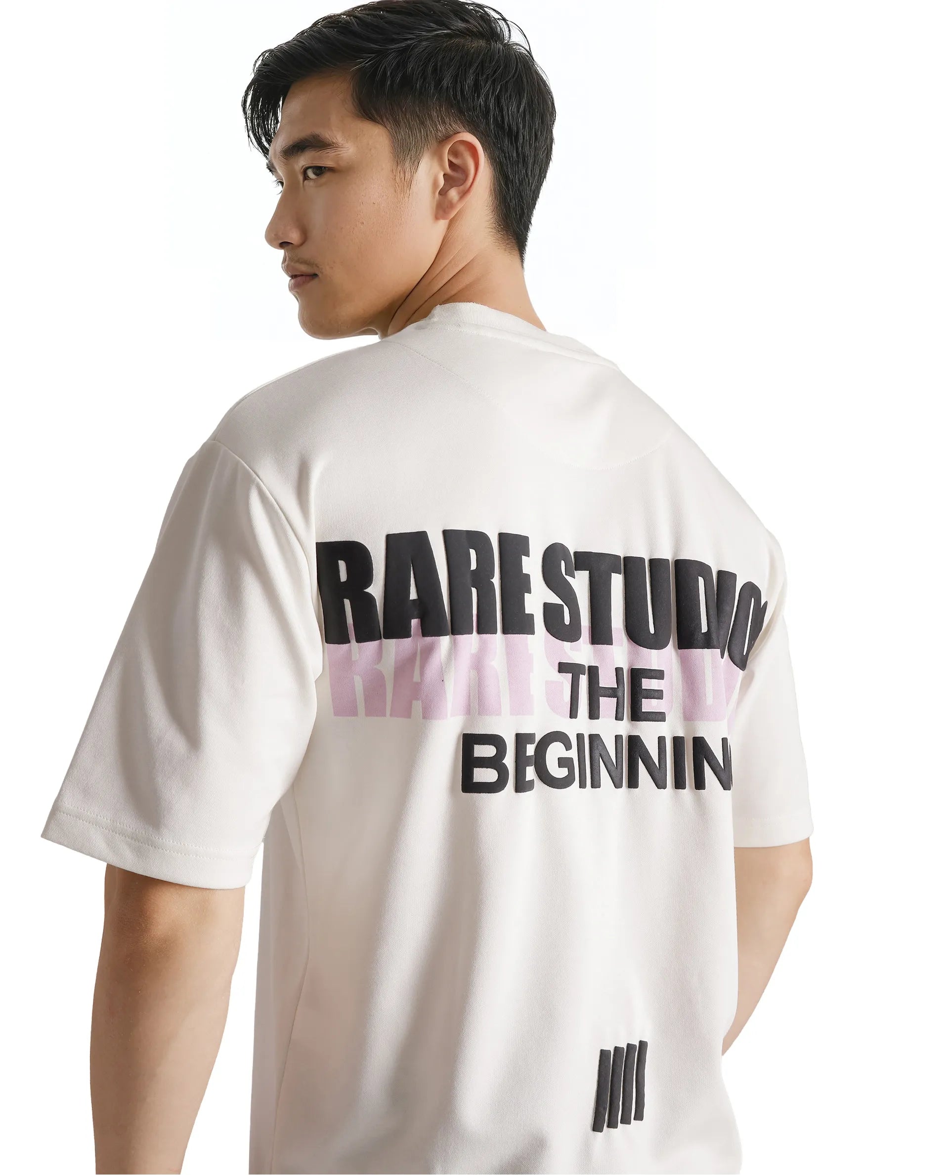 Men's Shirts with Wrinkle-Resistant FabricRare Rabbit Men Hol Off White Cotton Poly Fabric Short Sleeve Boxy Fit Typography Backprint T-Shirt Men's Shirts with Wrinkle-Resistant FabricRare Rabbit Men Hol Off White Cotton Poly Fabric Short Sleeve Boxy Fit Typography Backprint T-Shirt