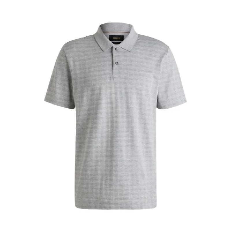Men's Tailored Shirts for a Professional AppearanceRelaxed-fit polo shirt in cotton-silk checked jacquard Men's Tailored Shirts for a Professional AppearanceRelaxed-fit polo shirt in cotton-silk checked jacquard