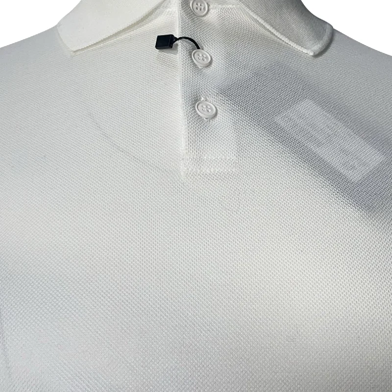Men's Dressy Shirts for Formal EventsSaint Laurent Embroidered-Logo Polo Shirt in White Cotton
