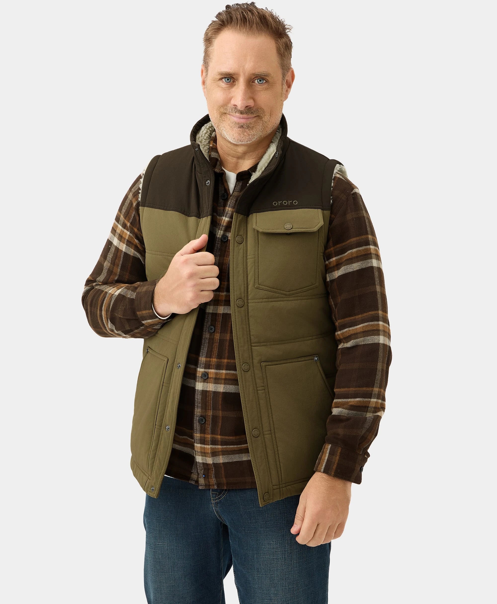 Versatile Men's Pea CoatsSierra Men's Heated Sherpa Lined Vest