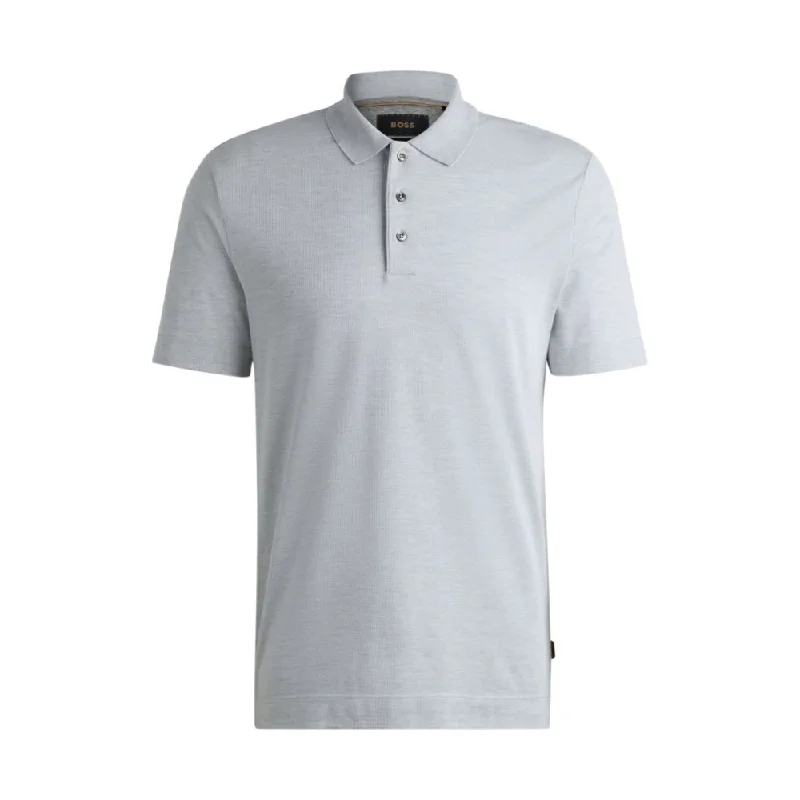 Men's Shirts with Single-Breasted DesignsPolo shirt in cotton and silk with corduroy effect Men's Shirts with Single-Breasted DesignsPolo shirt in cotton and silk with corduroy effect
