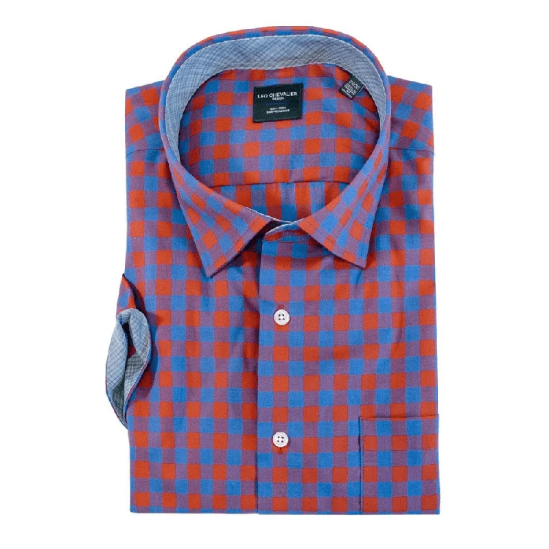 Men's Checkered Shirts for a Retro FeelLeo Chevalier 100% Cotton Non-Iron Regular Fit Plaid Sport Shirt - 522396 4500 Men's Checkered Shirts for a Retro FeelLeo Chevalier 100% Cotton Non-Iron Regular Fit Plaid Sport Shirt - 522396 4500