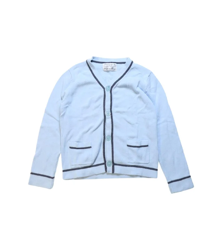Men's Sweaters with Checkerboard PatternsBleu Comme Gris Cardigan 6T