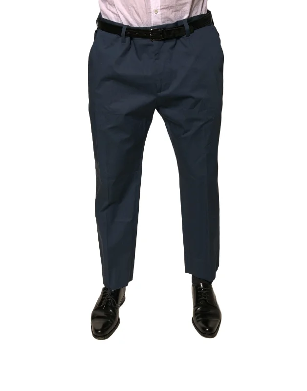 Mid-Waisted Men's JeansDolce & Gabbana Cotton Men Skinny Dress Men's Pants