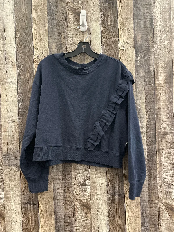 Men's Hoodies with Reflective StripesSweatshirt Crewneck By Cme In Navy, Size: M