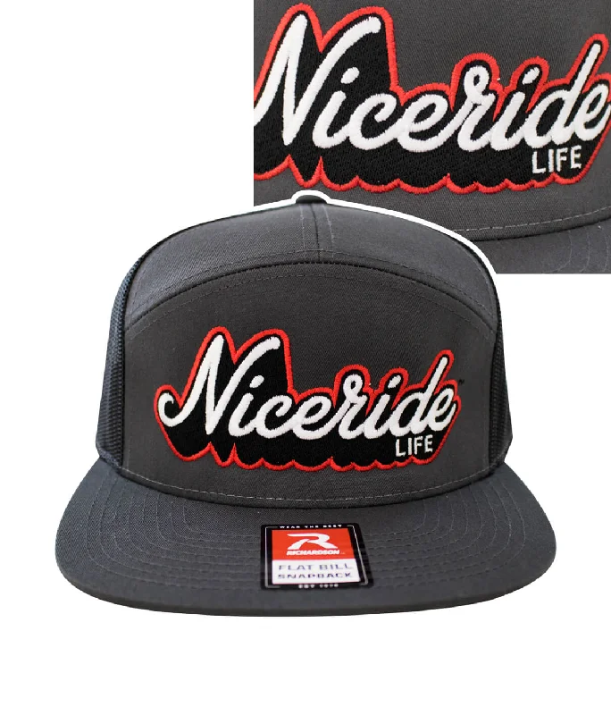 Women's Beanie Caps"Half Pipe" 7 Panel Trucker Snapback Hat For Men And Women