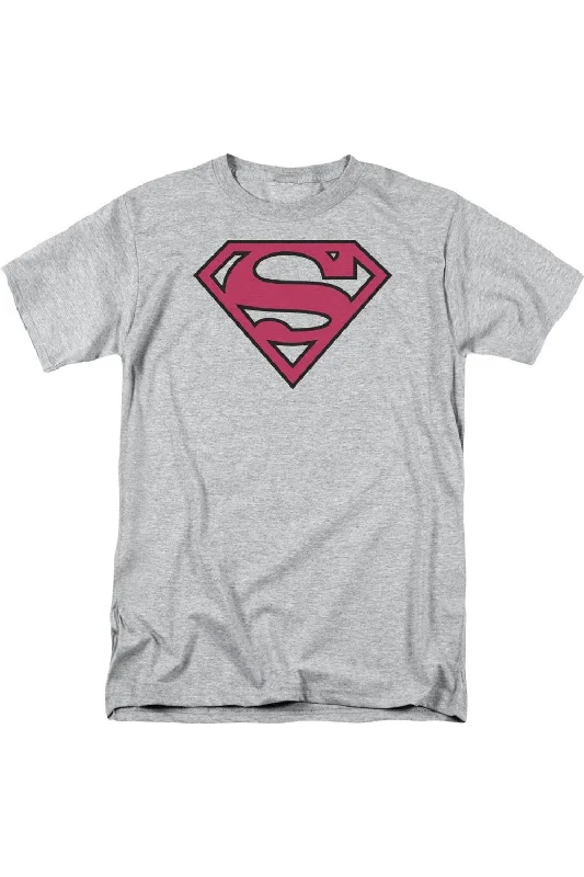 Men's Shirts with Geometric PatternsSuperman Red & Black Shield Short Sleeve Adult Tee / T-Shirt Men's Shirts with Geometric PatternsSuperman Red & Black Shield Short Sleeve Adult Tee / T-Shirt