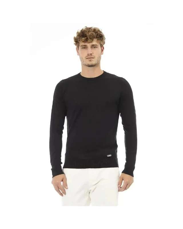 Men's Sweaters with Hidden PocketsBaldinini Trend Men's Black Modal Sweater - 50 IT Men's Sweaters with Hidden PocketsBaldinini Trend Men's Black Modal Sweater - 50 IT