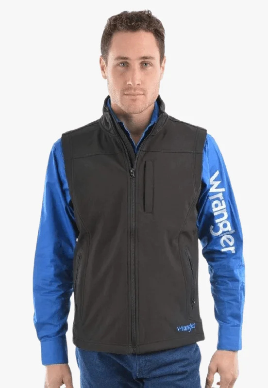 Men's Coats with Stretch FabricWrangler Mens Logo Softshell Vest