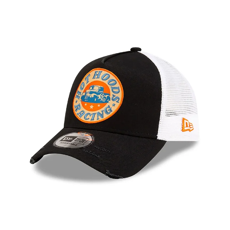 Durable Work HatsNew Era Hot Hoods Patch Black 9FORTY A-Frame Trucker Adjustable Cap