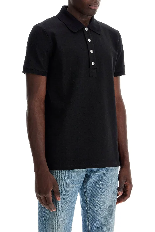 Men's Shirts with Custom MonogramsBalmain Polo Shirt With Pb Labyrinth Mon