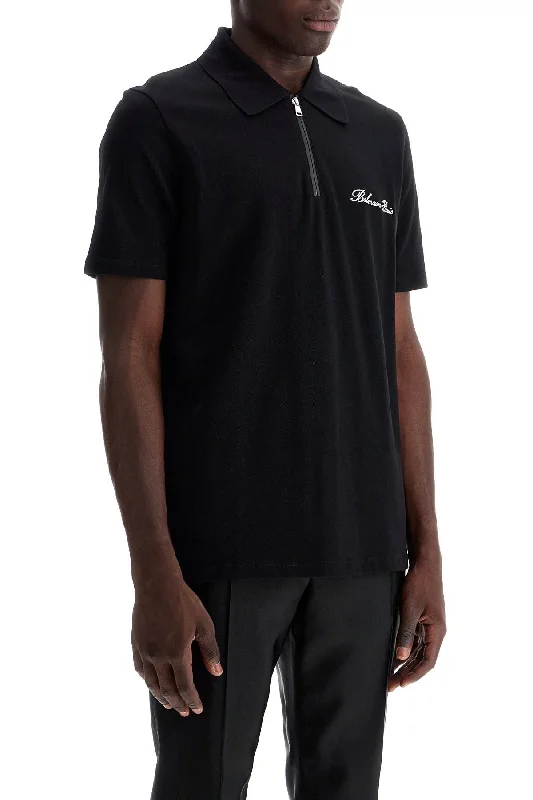 Men's Unique and Designer TopsBalmain Polo Shirt With Embroidered Logo Letter