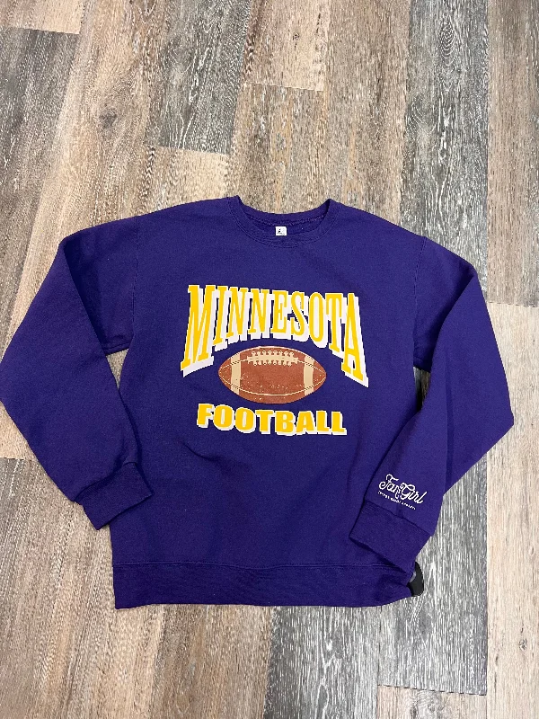 Men's Hoodies with Reflective StripesAthletic Sweatshirt Crewneck By Fangirl In Purple, Size: S Men's Hoodies with Reflective StripesAthletic Sweatshirt Crewneck By Fangirl In Purple, Size: S