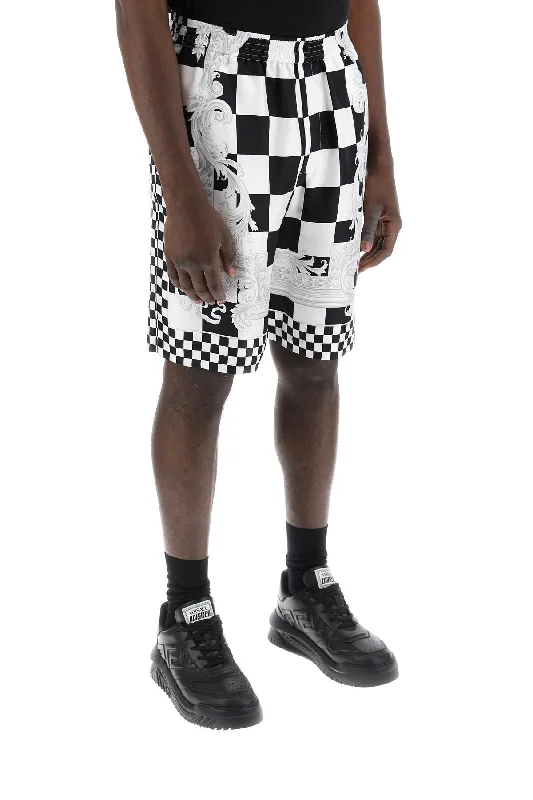 Trendsetting Men's Fashion and Pattern ShortsVersace Printed Silk Bermuda Shorts Set Trendsetting Men's Fashion and Pattern ShortsVersace Printed Silk Bermuda Shorts Set