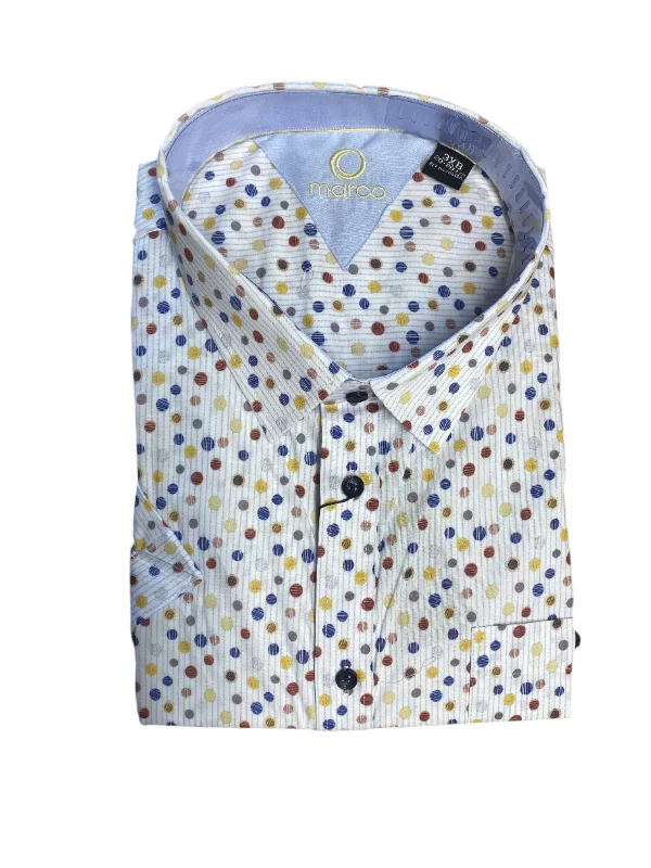 Men's Spread-Collar Shirts for a Bold StatementMarco Short Sleeve Shirt B.Multi - CH3436C Men's Spread-Collar Shirts for a Bold StatementMarco Short Sleeve Shirt B.Multi - CH3436C