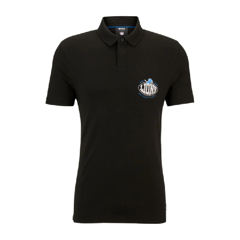 Warm Men's Fleece-Lined TopsBOSS x NFL cotton-piqu polo shirt with collaborative branding Warm Men's Fleece-Lined TopsBOSS x NFL cotton-piqu polo shirt with collaborative branding