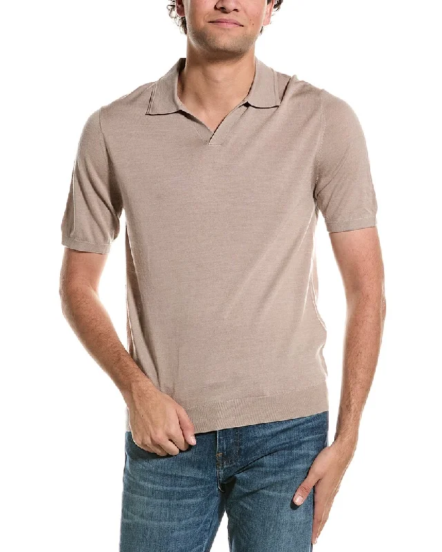 Men's Shirts with Full PlacketsReiss Duchie Merino Wool Open Collar Polo Shirt