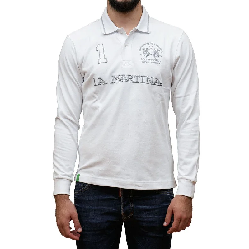 Men's Shirts with Embroidered DesignsLa Martina  Cotton Polo Men's Shirt
