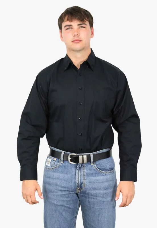 Men's Wingtip-Collar Shirts for a Classic TouchPanhandle Mens Solid Long Sleeve Shirt Men's Wingtip-Collar Shirts for a Classic TouchPanhandle Mens Solid Long Sleeve Shirt