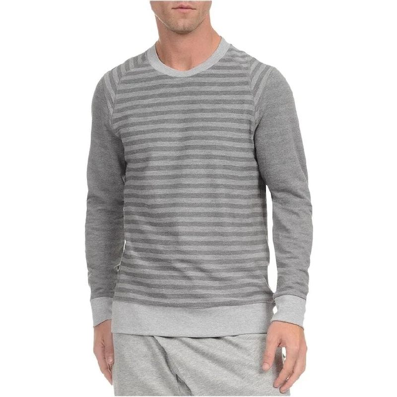 Trendy Men's Oversized Sweaters2(X)Ist Mens Terry Striped Thermal Sweater