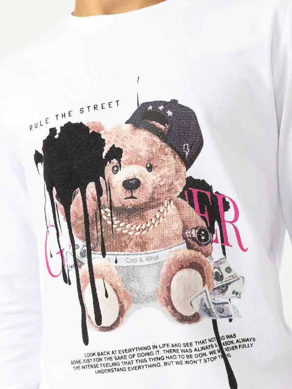 Men's Pocket T-Shirts for Added FunctionalityLONG SLEEVE BEAR T SHIRT
