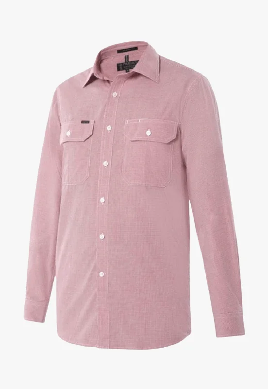 Men's Cufflink-Ready Shirts for Formal EventsRitemate Mens Check Long Sleeve Shirt