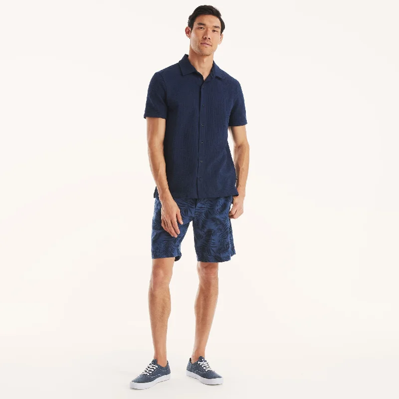 Outdoor Adventure Men's Short PantsNautica Mens 8.5" Printed Pleated Linen Short