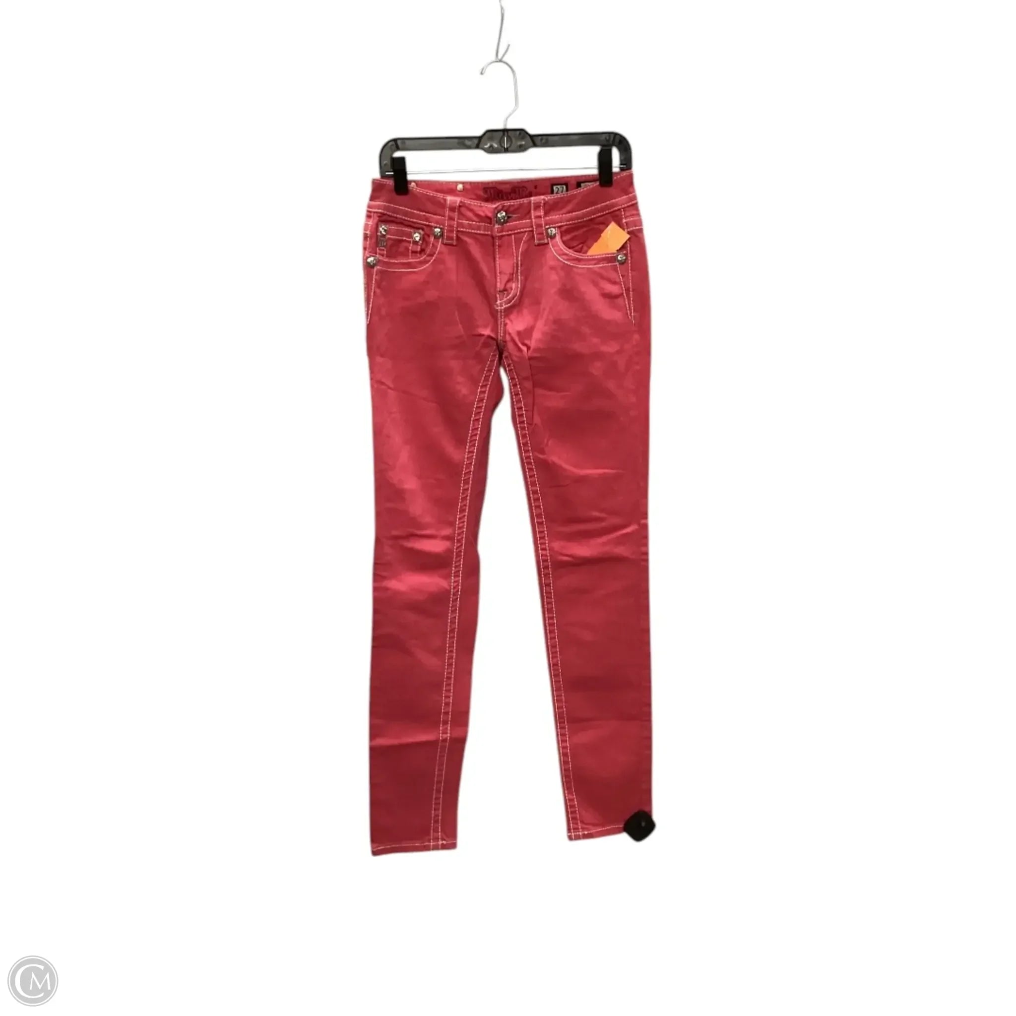 Elegant Men's JeansJeans Skinny By Miss Me In Pink Denim, Size: 4
