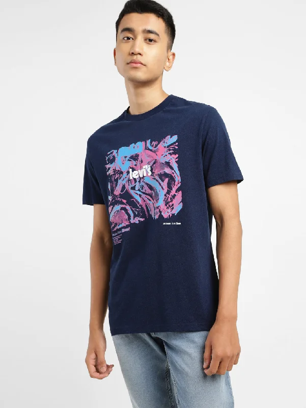 Men's Shirts with Hidden PocketsMen's Graphic Print Crew Neck T-shirt