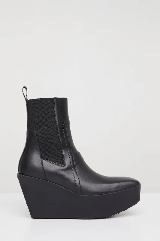 Men's Coats with Contrast StitchingRick Owens Sliver Platform Beatle in Black