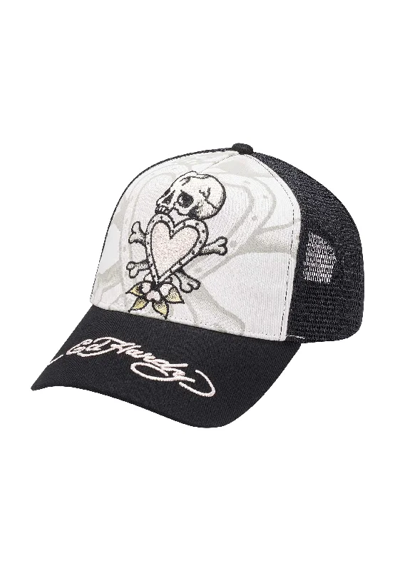 Elegant Top Hats for WeddingsUnisex Death Before Twill Front Mesh Trucker - White/Black