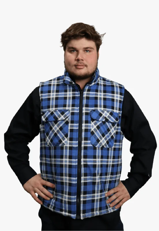 Men's Coats for TravelPilbara Zipper Flannelette Quilted Vest