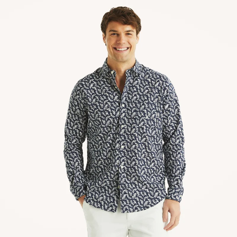 Breathable Men's Linen ShirtsNautica Mens Printed Shirt