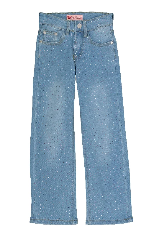 Best Selling Men's Jeans BrandsGirls Rhinestone Studded Front Jeans