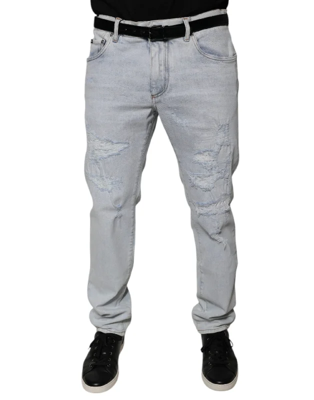 Authentic Raw Denim Men's JeansDolce & Gabbana blue Cotton Tatte Skinny blue Men's Jeans (Pre-Owned) Authentic Raw Denim Men's JeansDolce & Gabbana blue Cotton Tatte Skinny blue Men's Jeans (Pre-Owned)