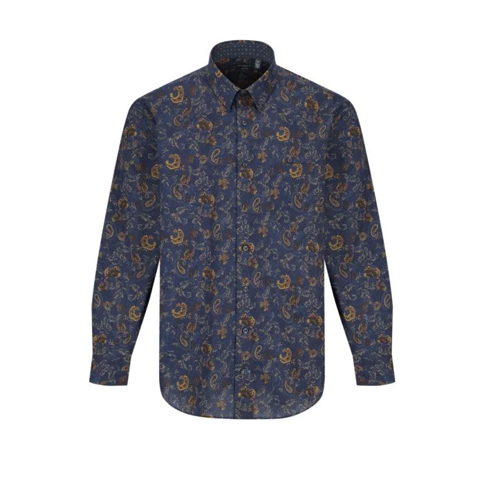 Men's Golf Shirts for On-Course StyleLeo Chevalier Long Sleeve 100% Cotton Non-Iron Button Down Collared Sport Shirt Navy - 623463-1998 Men's Golf Shirts for On-Course StyleLeo Chevalier Long Sleeve 100% Cotton Non-Iron Button Down Collared Sport Shirt Navy - 623463-1998
