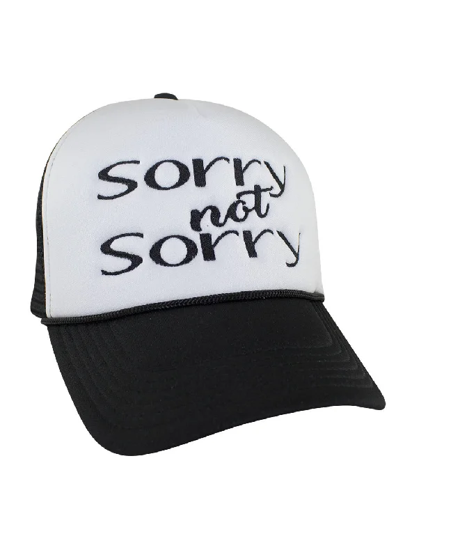Oversized Fedora Hats"Sorry not Sorry" Foam Trucker Hat