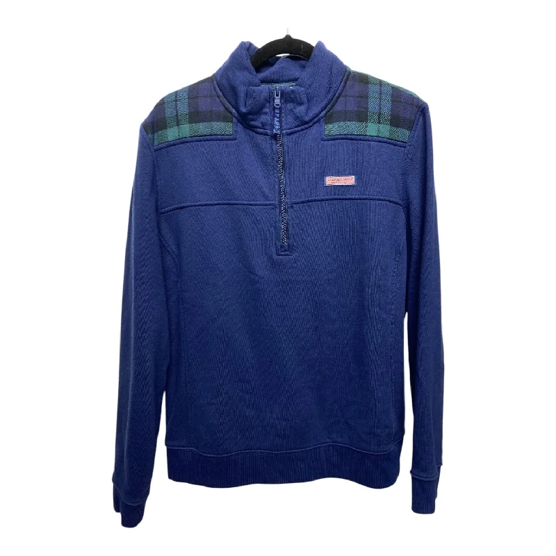Functional Men's Workout HoodiesSweatshirt Collar By Vineyard Vines In Blue & Green, Size: S Functional Men's Workout HoodiesSweatshirt Collar By Vineyard Vines In Blue & Green, Size: S