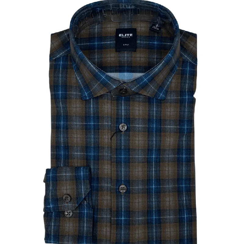 Men's Patterned Dress Casual Shirts for Smart-Casual EventsSerica Elite Tapered Long Sleeve Sport Shirt - ESP-2265259 70