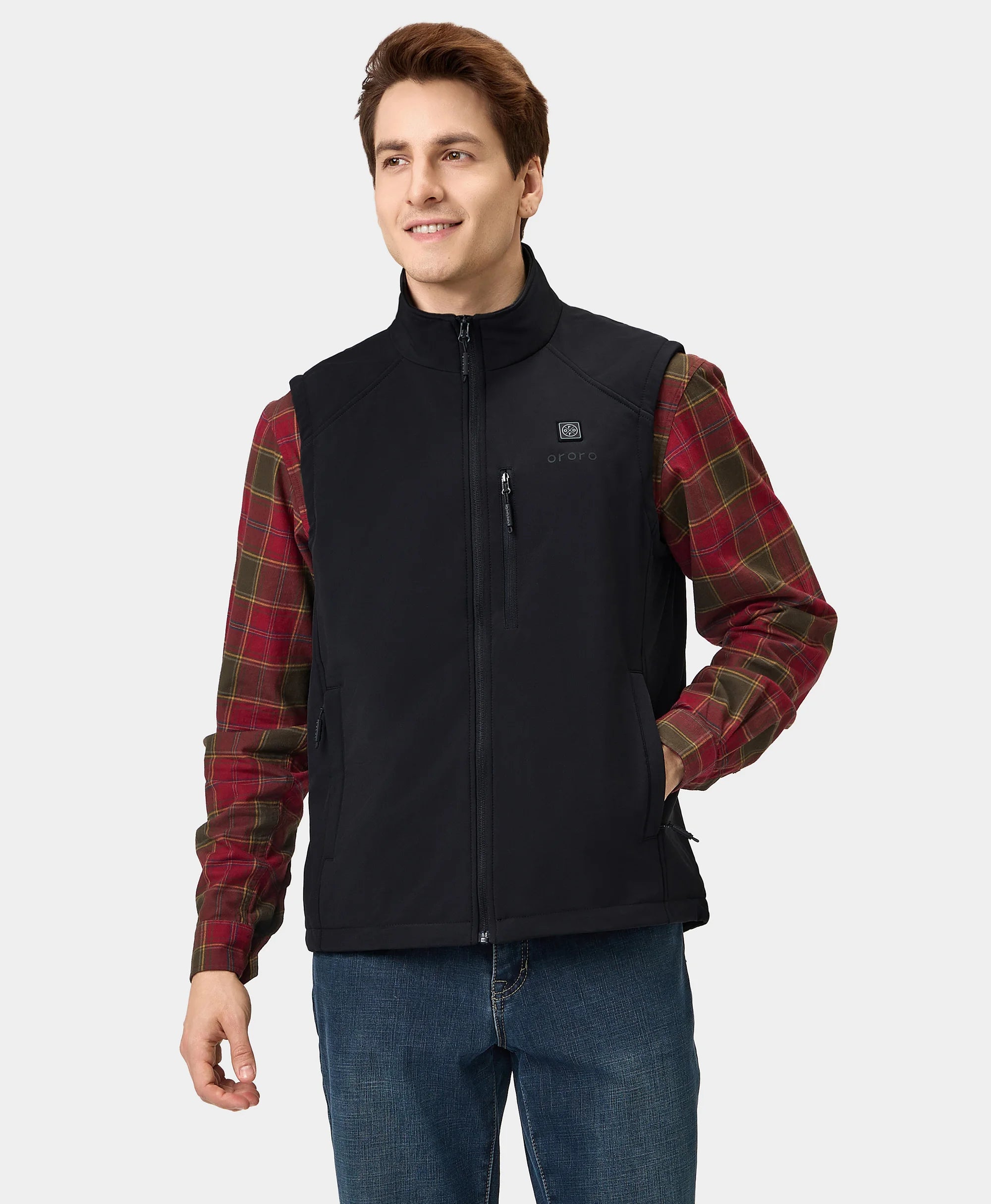 Men's Coats with Breathable FabricMen's Heated Softshell Vest - Lower Back Heating