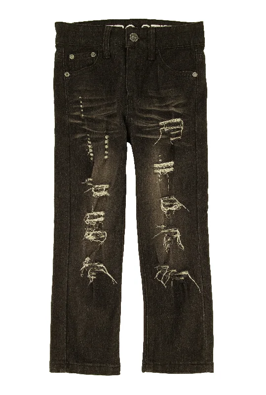 High-Quality Ripped Men's JeansLittle Boys Distressed Jeans