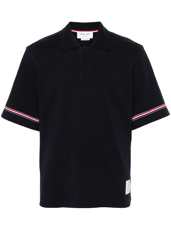 Warm Men's Fleece-Lined TopsThom e Men's T-Shirts And Polos blue