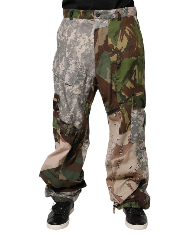 Men's Jeans in Different ColorsDolce & Gabbana multi Patchwork Camouflage Cargo Men's Pants