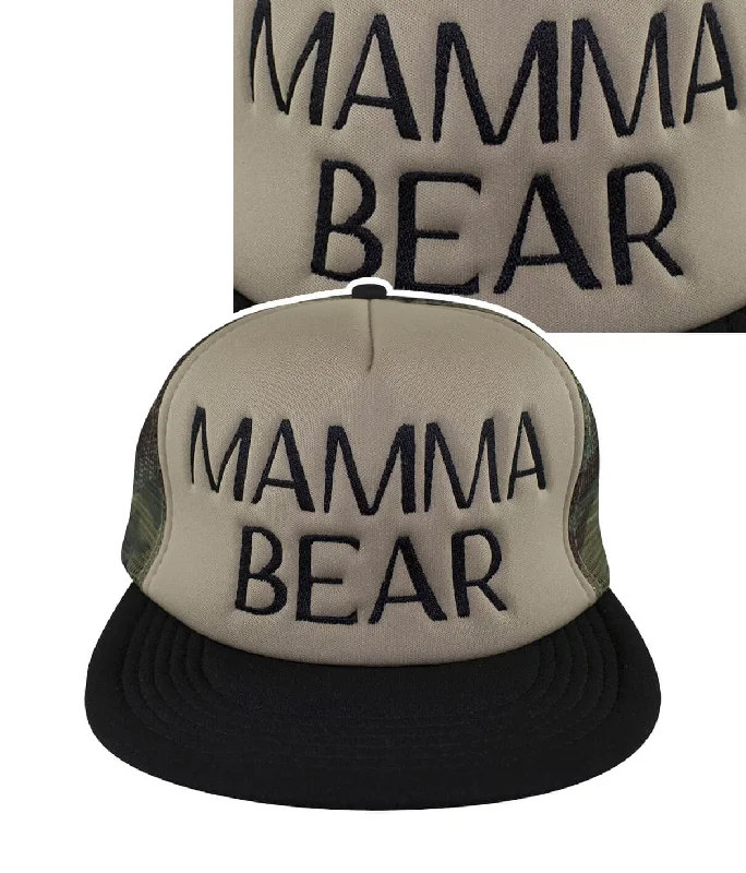 Classic Bowler Hats"Mamma Bear" Camo Foam Trucker Hat