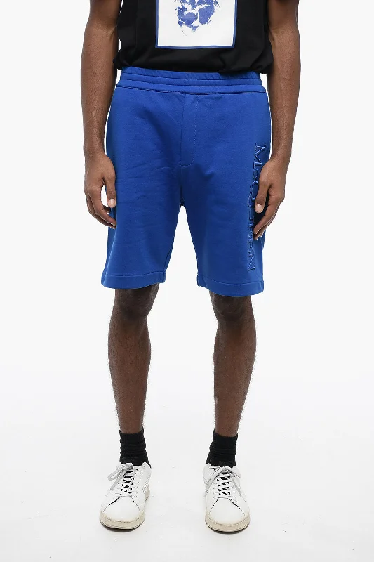 Comfort-Fit Men's Loungewear ShortsAlexander Mcqueen Brushed Cotton Shorts With Embroidered Logo Comfort-Fit Men's Loungewear ShortsAlexander Mcqueen Brushed Cotton Shorts With Embroidered Logo