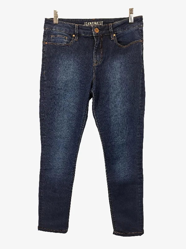 Yoked Back Men's JeansJeanswest Indigo Butt Lift Super Skinny Denim Jeans Size 10