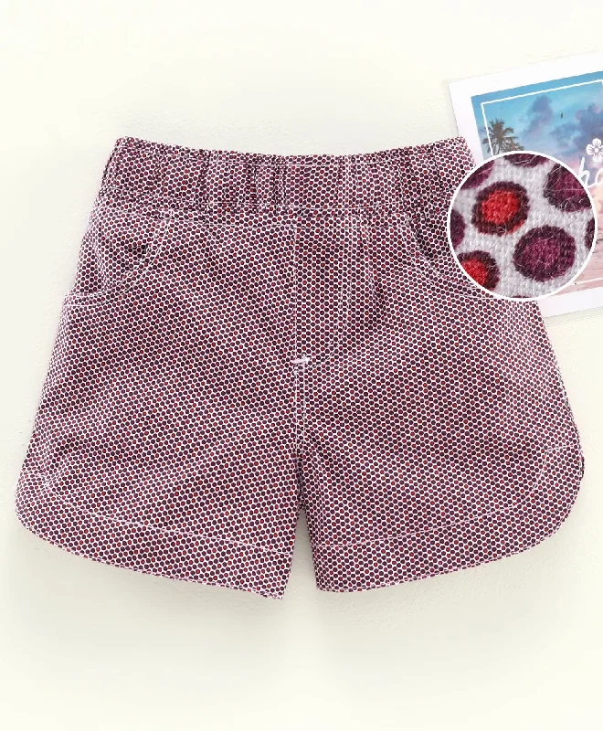 Flexible Men's Yoga ShortsGirl's Polka Print Design Hot Short