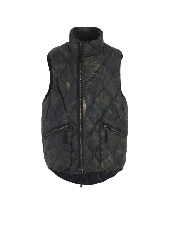 Men's Coats Made in the USA【S'YTE X TAION】DAHLIA CAMOUFLAGE QUILTED DOWN VEST