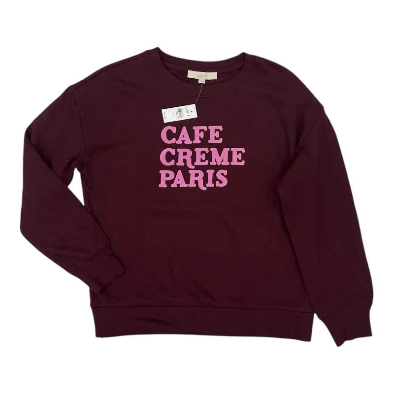 Men's Hoodies for Casual WearSweatshirt Crewneck By Loft In Maroon, Size:S